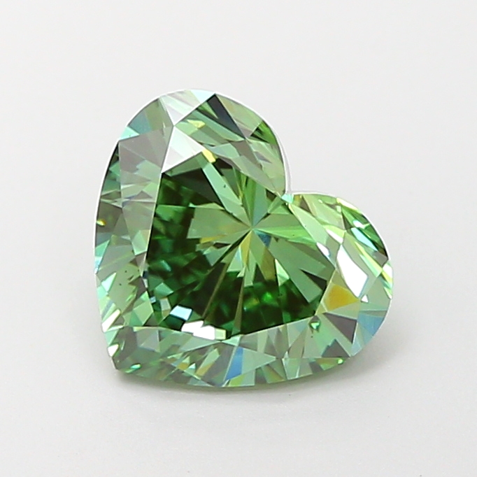 2.04ct Heart Fancy Vivid Green VS1 IGI