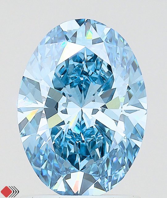 1.65ct Oval Fancy Vivid Blue VVS2 IGI