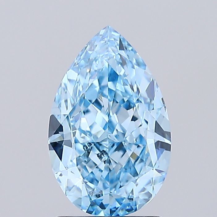 2.07ct Pear Fancy Vivid Blue VS2 IGI
