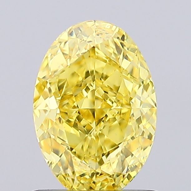 1.06ct Oval Fancy Vivid Yellow VVS2 IGI
