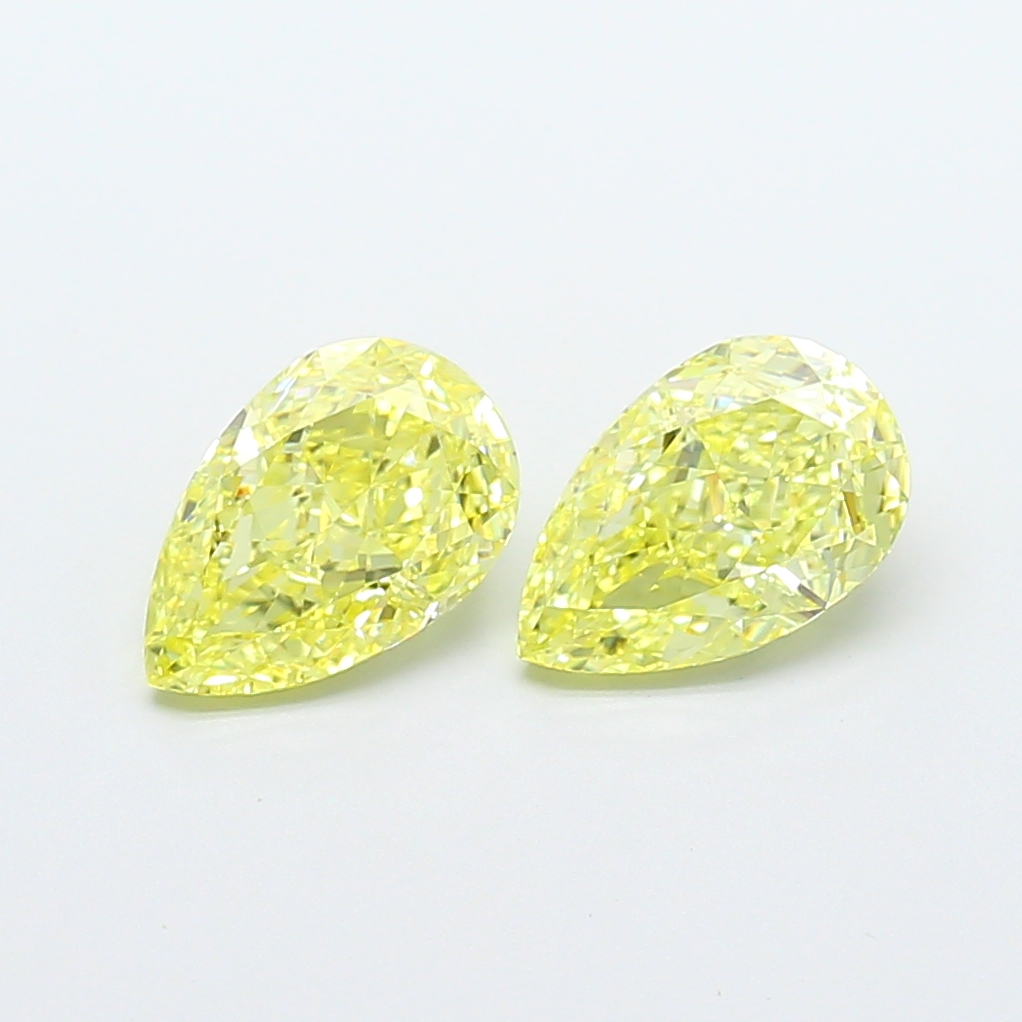 1.57ct Pear Fancy Yellow VVS2 IGI