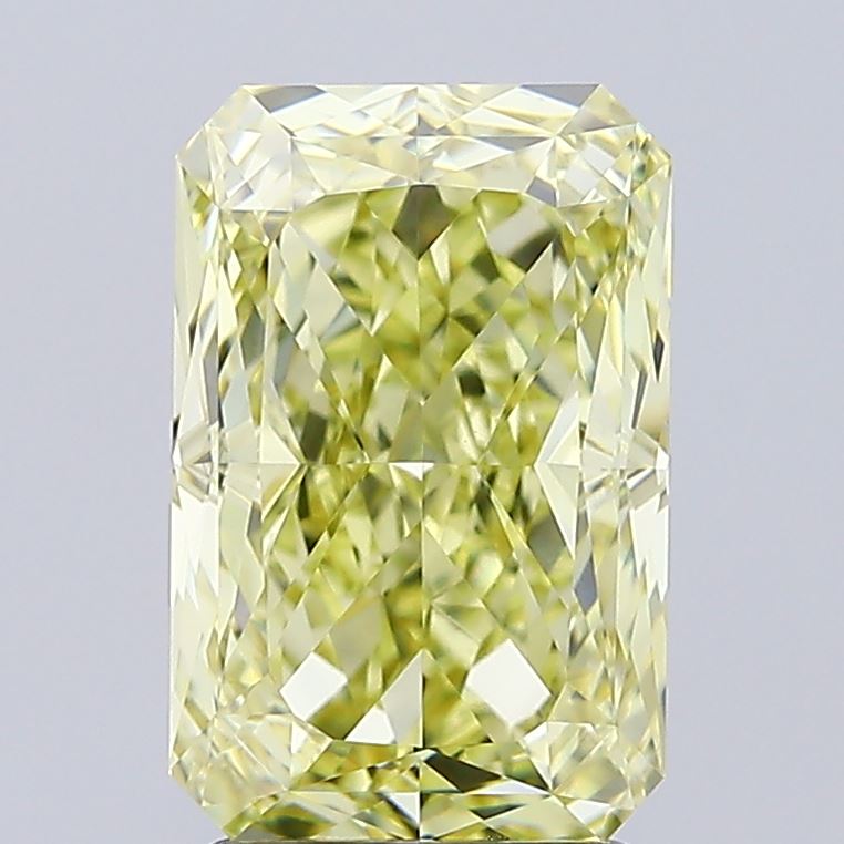 3.05ct Radiant Fancy Yellow VVS2 IGI