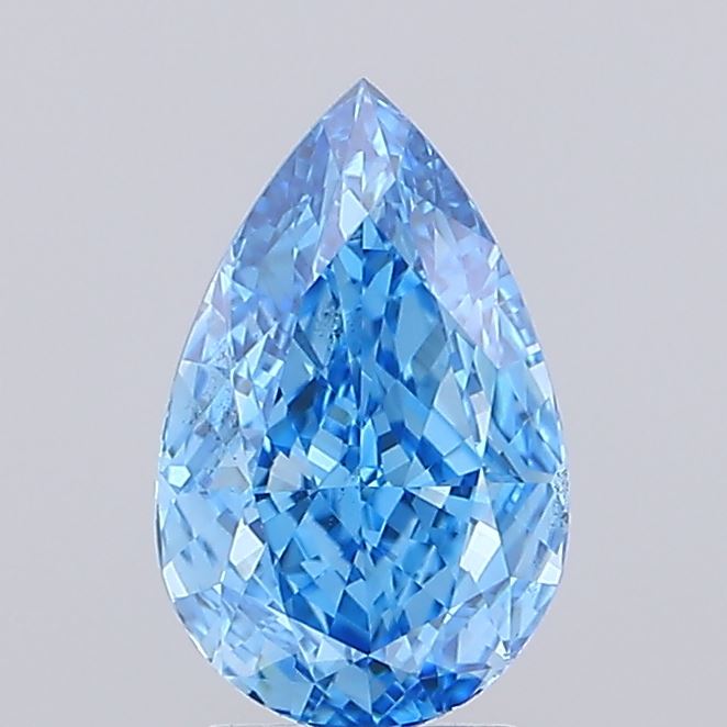 1.5ct Pear Fancy Vivid Blue VS2 IGI