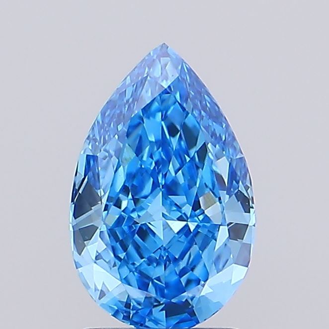 1.08ct Pear Fancy Vivid Blue VS1 IGI