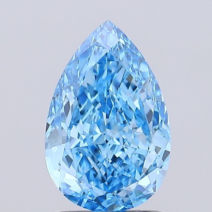 1.43ct Pear Fancy Vivid Blue VVS2 IGI
