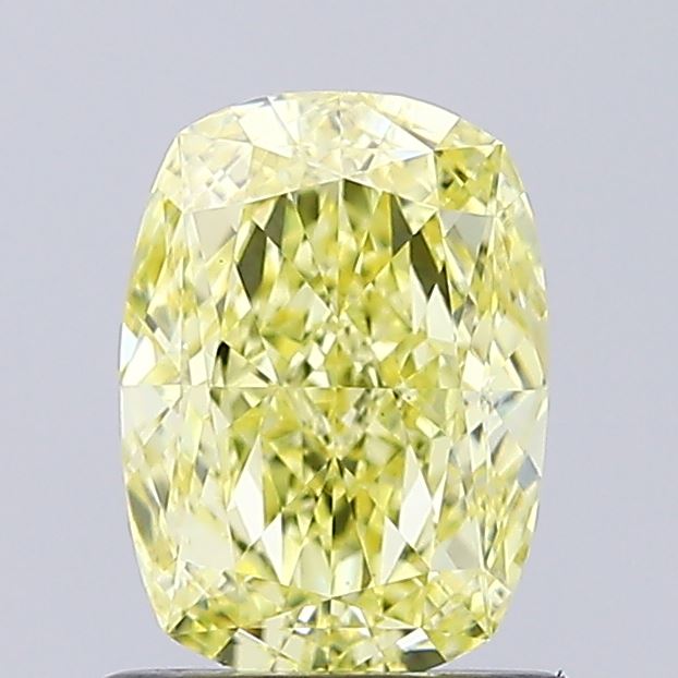 1ct Cushion Fancy Intense Yellow VS1 IGI