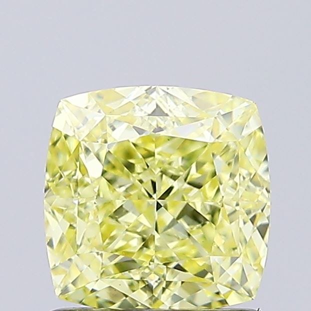 1.23ct Cushion Modified Fancy Yellow VS1 IGI