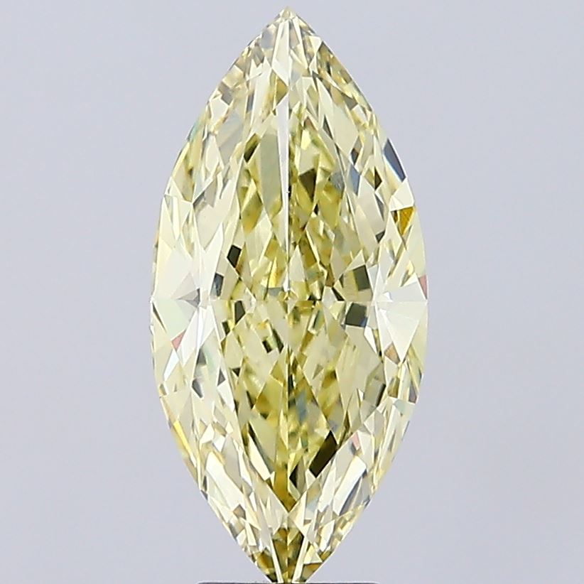 5.02ct Marquise Fancy Yellow VS1 IGI