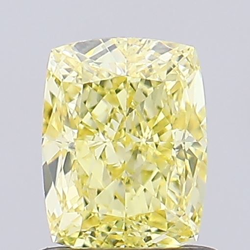 1.01ct Cushion Fancy Vivid Yellow VS1 IGI