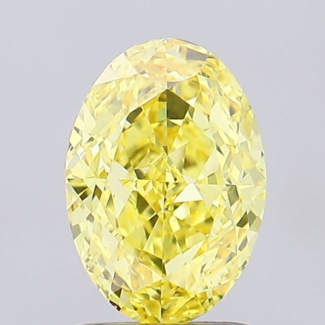 1.49ct Oval Fancy Vivid Yellow VS1 IGI