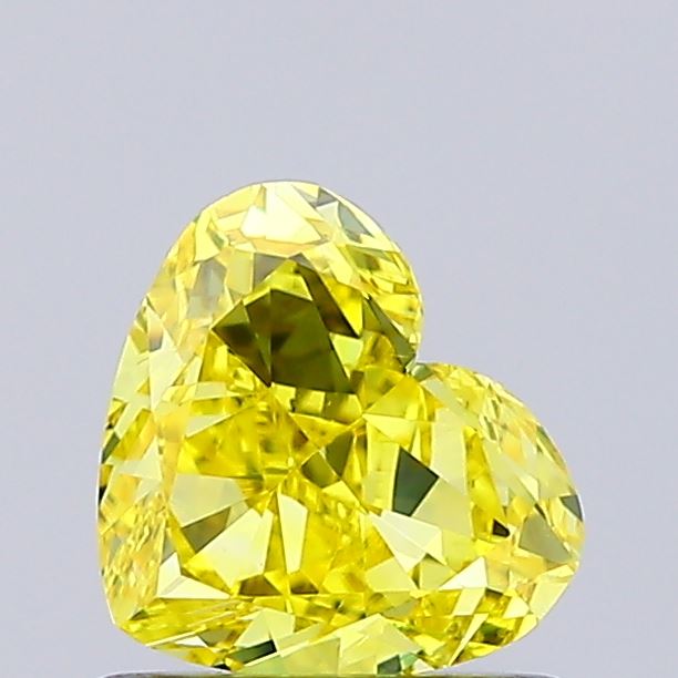 0.98ct Heart Fancy Vivid Yellow VS2 IGI