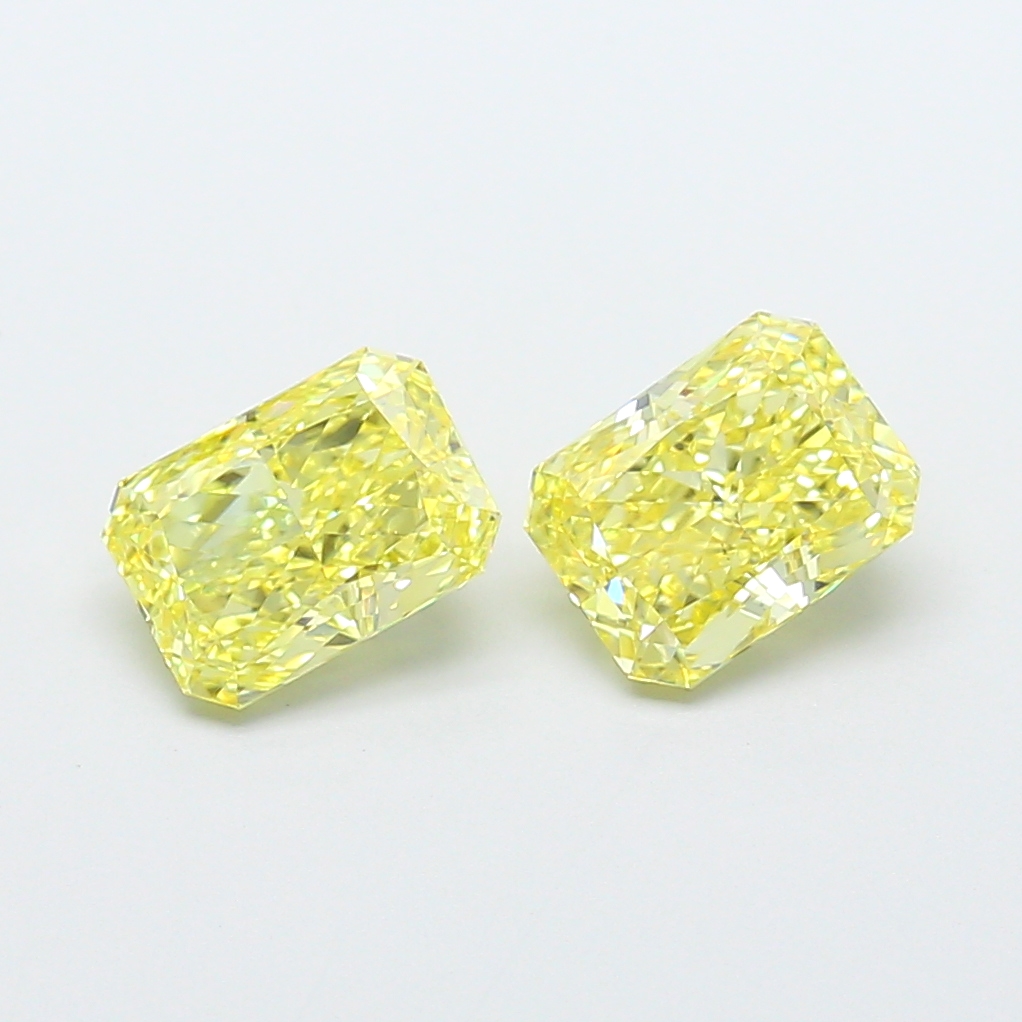 1.26ct Radiant Fancy Intense Yellow VS1 IGI