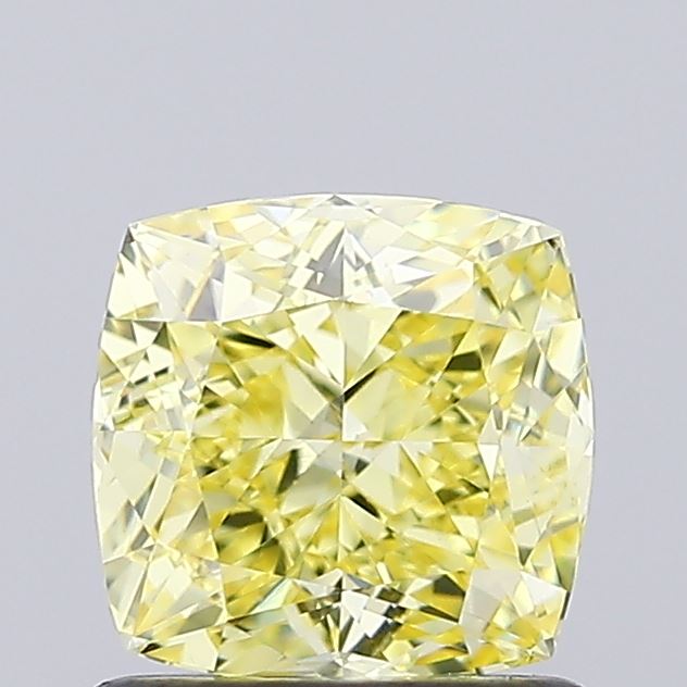 1.16ct Cushion Modified Fancy Intense Yellow VVS2 IGI