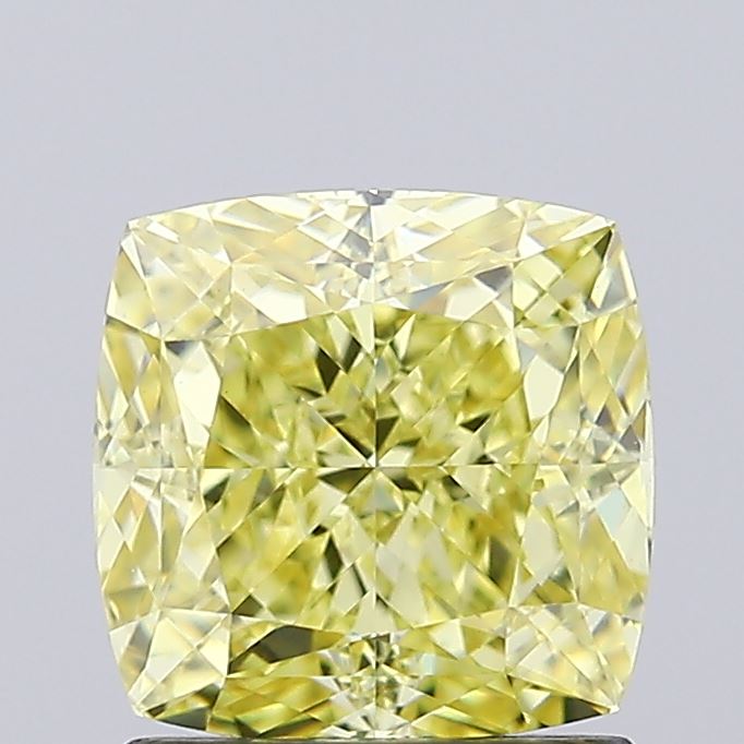 1.68ct Cushion Modified Fancy Intense Yellow VVS2 IGI