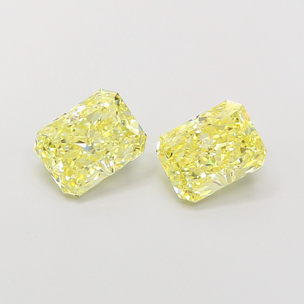 1.06ct Radiant Fancy Intense Yellow VVS2 IGI