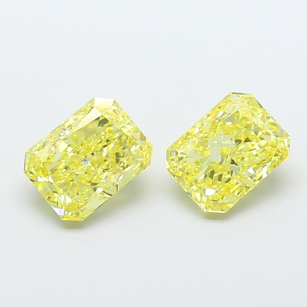 1.53ct Radiant Fancy Intense Yellow VVS2 IGI