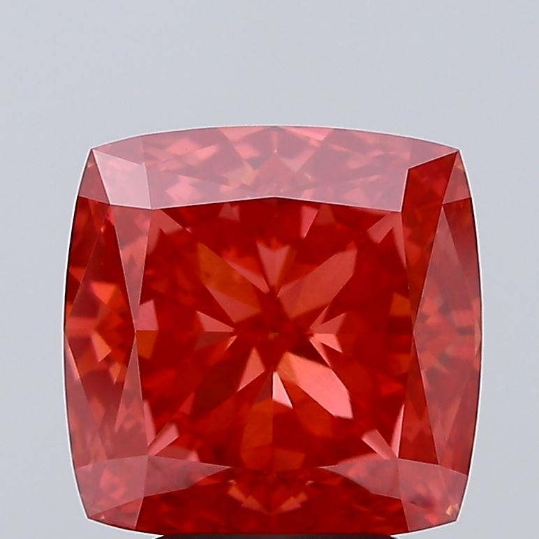 4.06ct Cushion Modified Fancy Vivid Red VS1 IGI