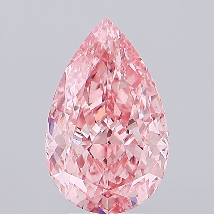 4.25ct Pear Fancy Vivid Pink VS2 IGI