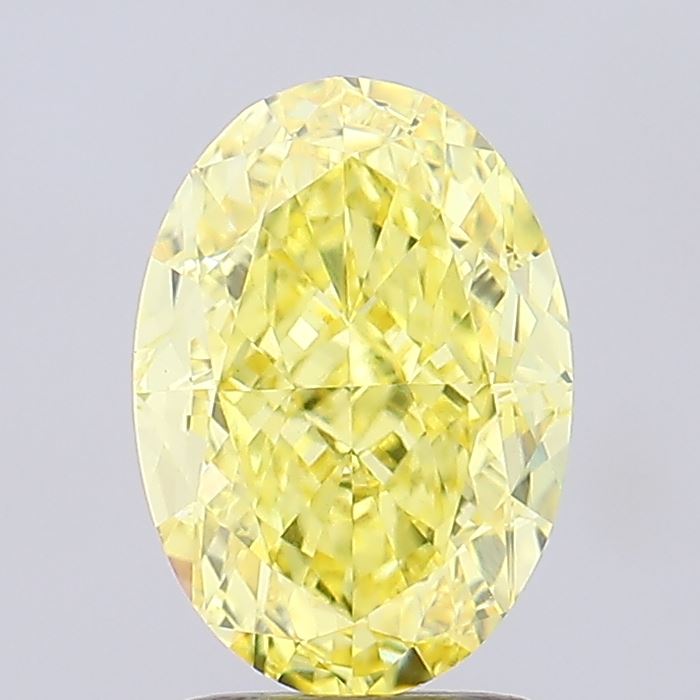 2.44ct Oval Fancy Vivid Yellow VS1 IGI