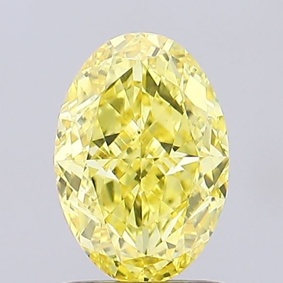 1.35ct Oval Fancy Vivid Yellow VVS2 IGI