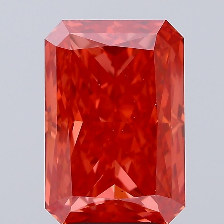 4.21ct Radiant Fancy Vivid Red VS1 IGI