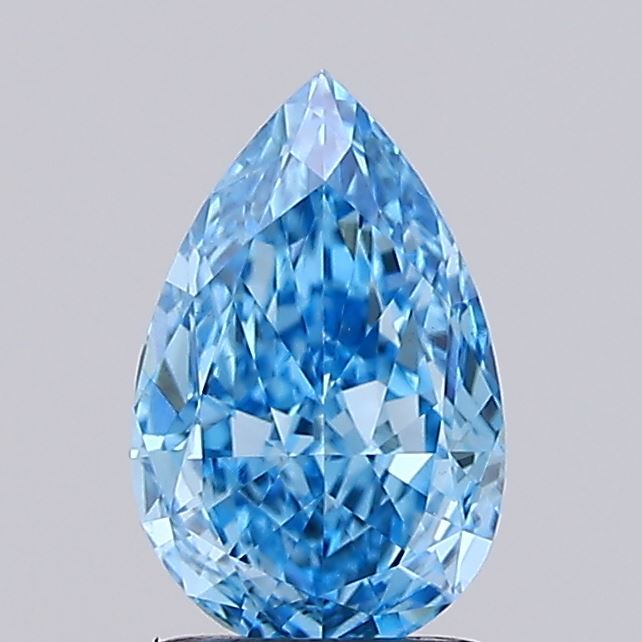 0.99ct Pear Fancy Vivid Blue VS1 IGI