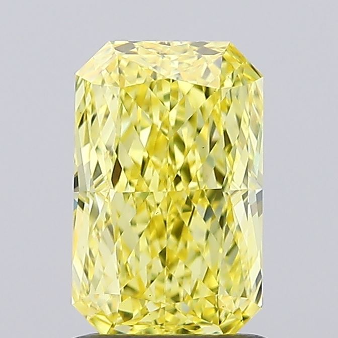 1.37ct Radiant Fancy Vivid Yellow VS1 IGI
