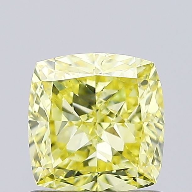 1.01ct Cushion Modified Fancy Intense Yellow VS2 IGI