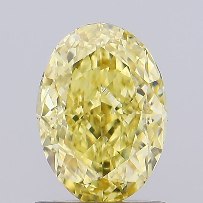 1.08ct Oval Fancy Intense Yellow VS1 IGI