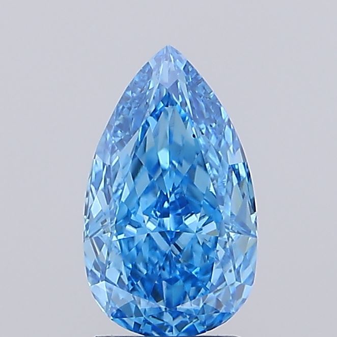1.36ct Pear Fancy Vivid Blue VS2 IGI