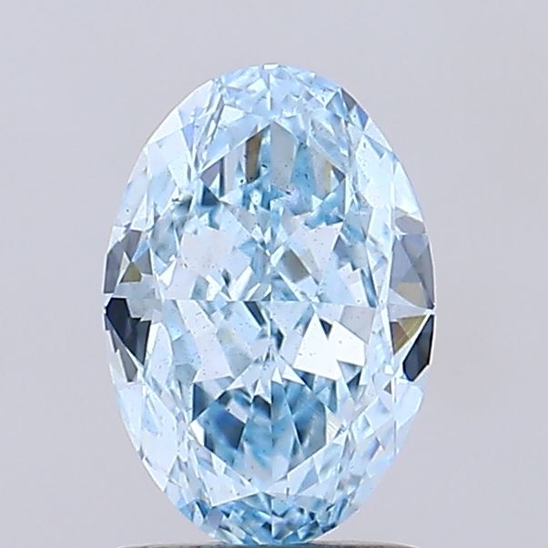 1.39ct Oval Fancy Vivid Blue VS2 IGI
