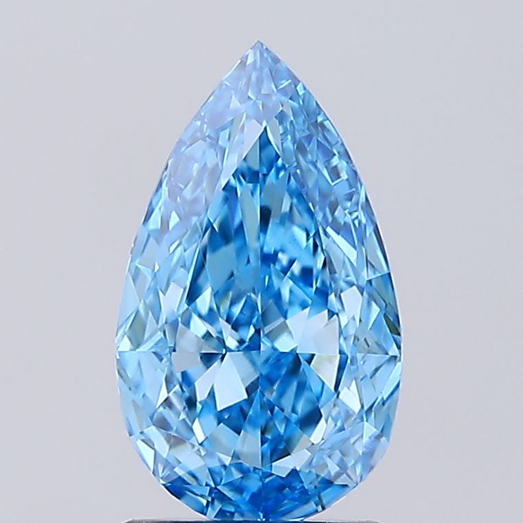 1.71ct Pear Fancy Vivid Blue VS1 IGI