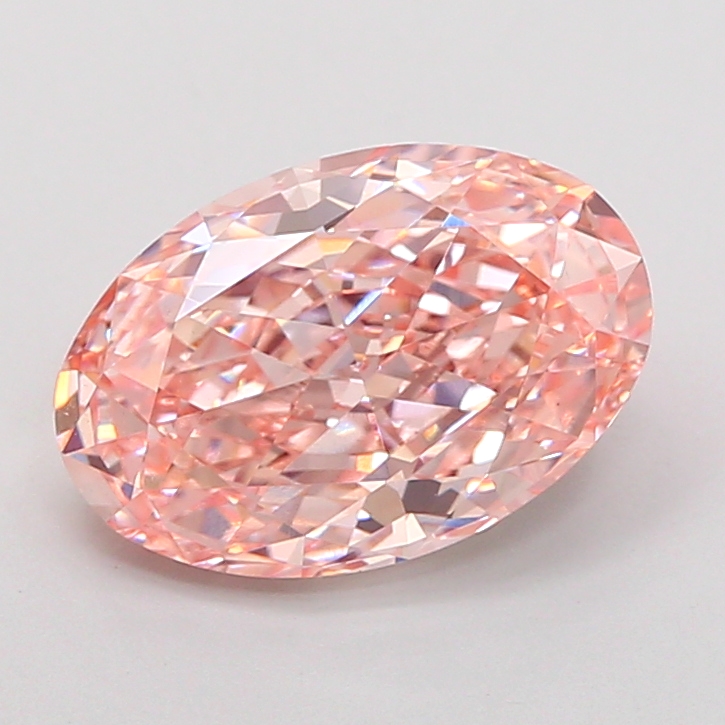 3.21ct Oval Fancy Vivid Pink VS1 IGI
