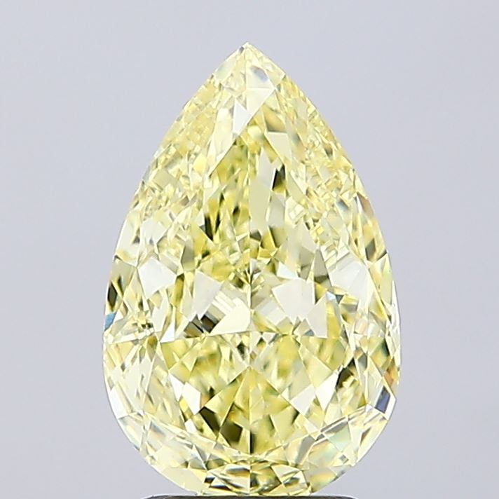 3.04ct Pear Fancy Intense Yellow VVS2 IGI
