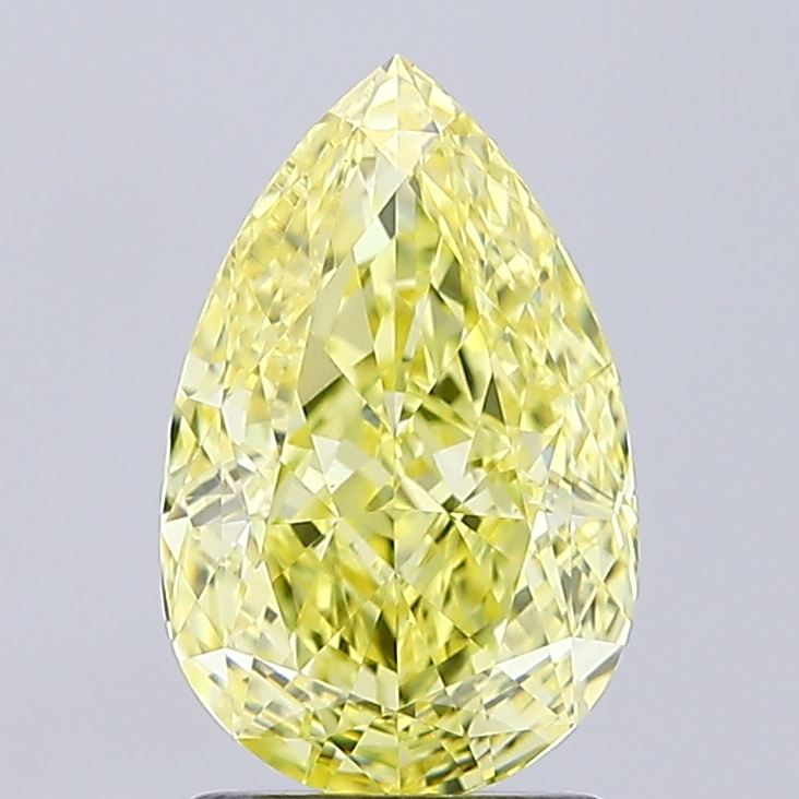 1.96ct Pear Fancy Intense Yellow VVS2 IGI