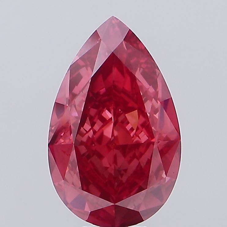 9.48ct Pear Fancy Vivid Red VS1 IGI