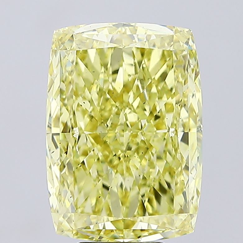9.02ct Cushion Fancy Intense Yellow VS2 IGI