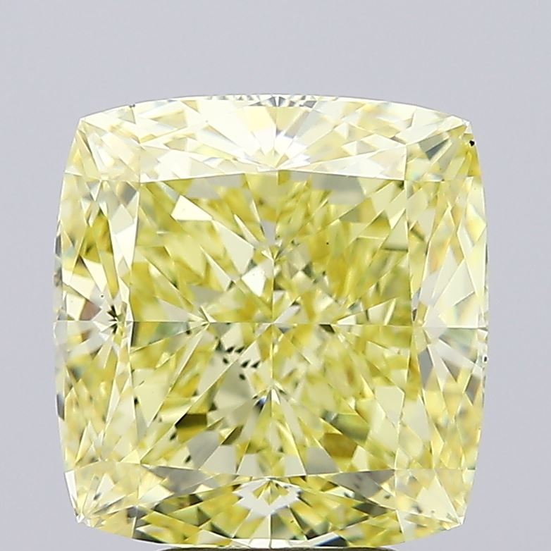 5.08ct Cushion Modified Fancy Intense Yellow VS1 IGI