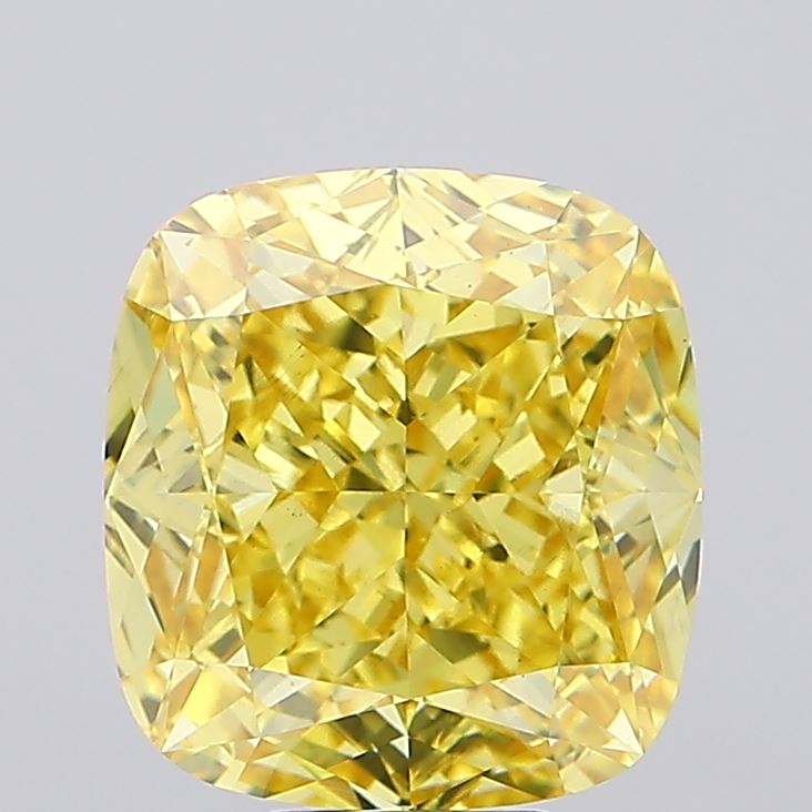 10.38ct Cushion Fancy Vivid Yellow VS1 IGI