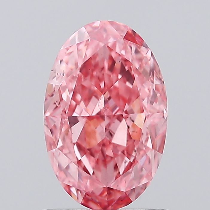 1.08ct Oval Fancy Vivid Pink VS2 IGI