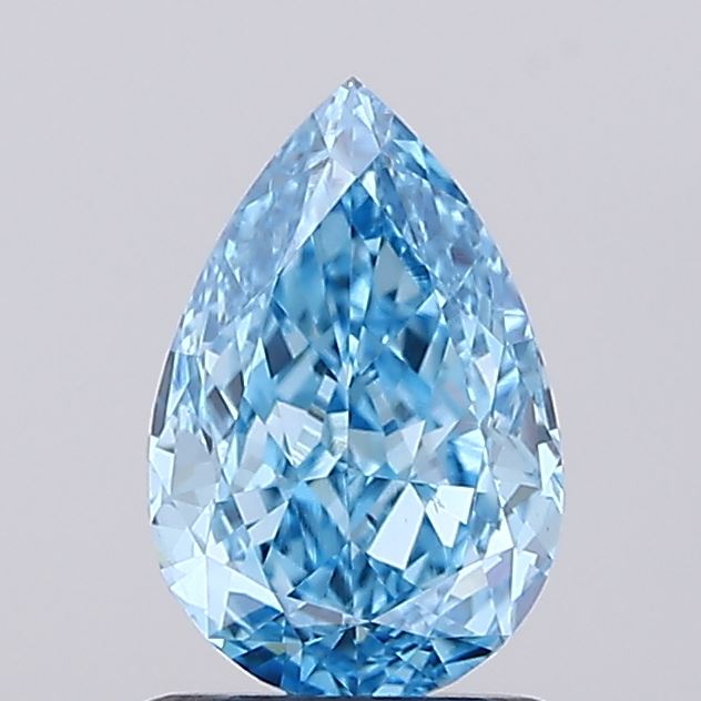 1.01ct Pear Fancy Vivid Blue VS1 IGI
