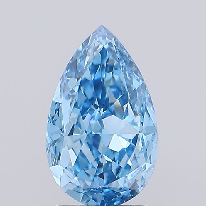 1.45ct Pear Fancy Vivid Blue VVS2 IGI