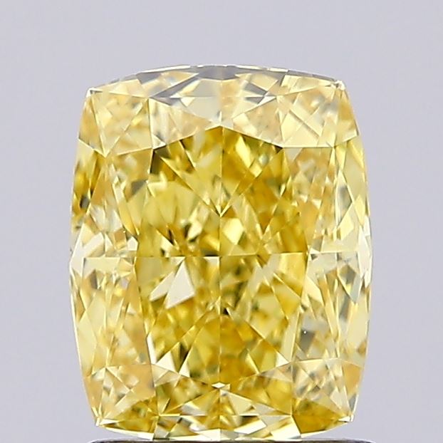 1.46ct Cushion Fancy Intense Yellow VS1 IGI