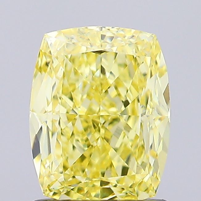 1.42ct Cushion Fancy Intense Yellow VS1 IGI
