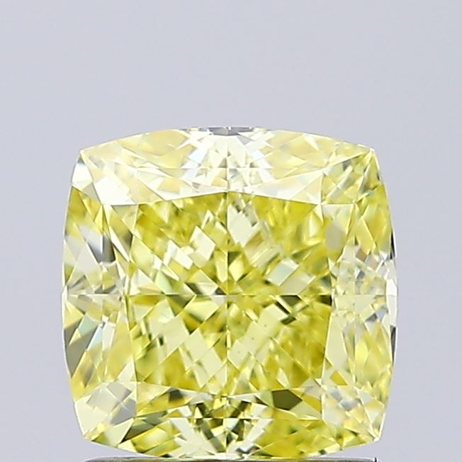 1.49ct Cushion Modified Fancy Intense Yellow VVS2 IGI