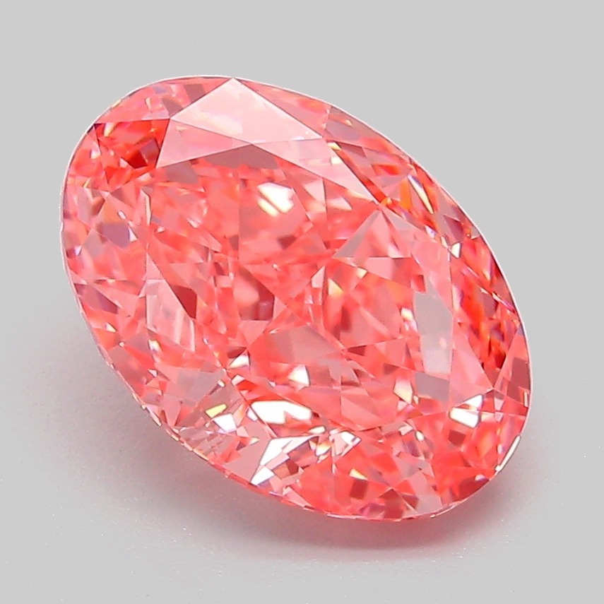 3.03ct Oval Fancy Vivid Pink VS1 IGI