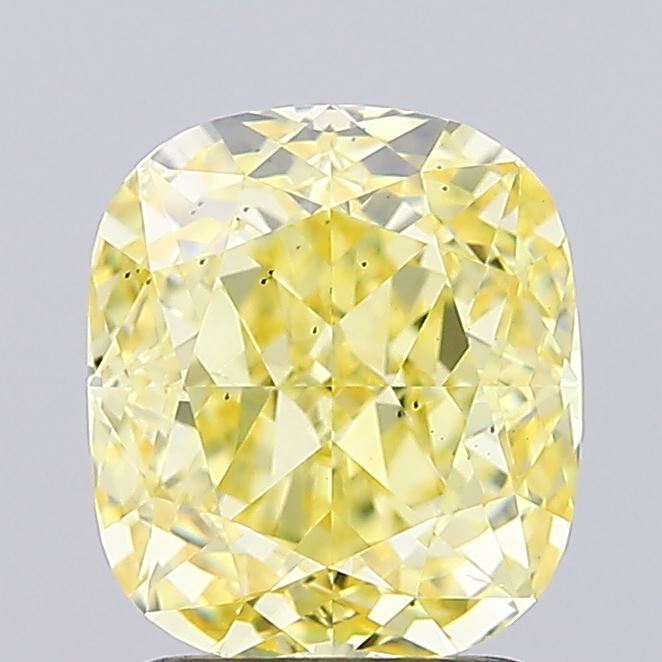 1.8ct Cushion Fancy Intense Yellow VS2 IGI