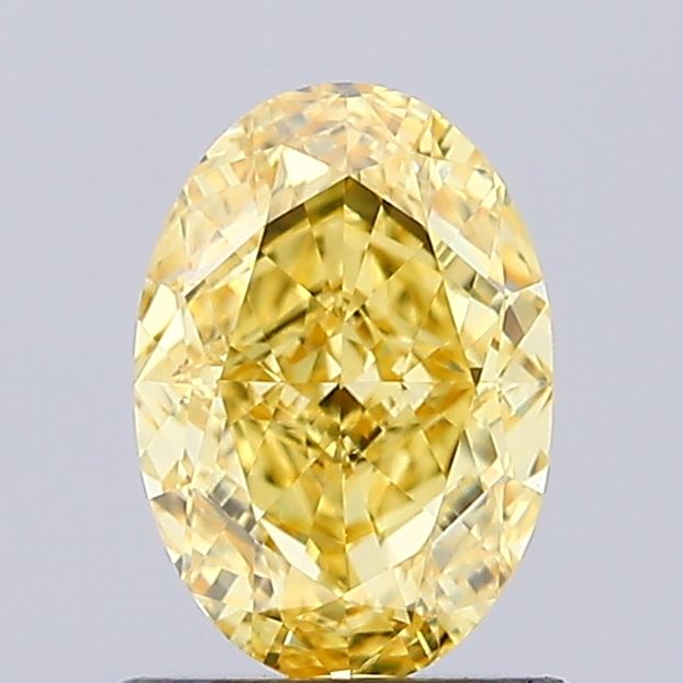 1.04ct Oval Fancy Intense Yellow VS1 IGI