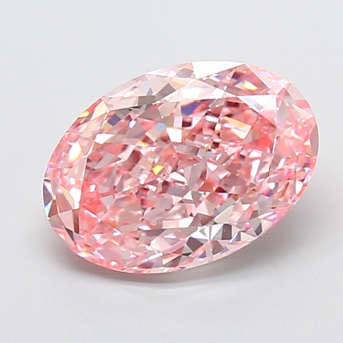 2.73ct Oval Fancy Vivid Pink VVS2 IGI