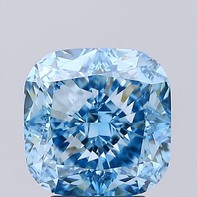 3.52ct Cushion Modified Fancy Vivid Blue VS1 IGI
